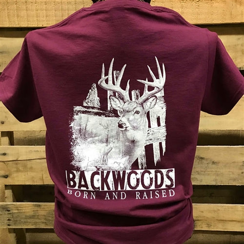 Backwoods Deer Scene Hunt Buck Unisex T Shirt