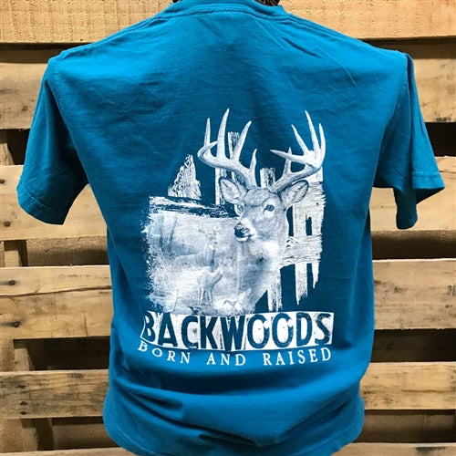 Backwoods Deer Scene Hunt Buck Comfort Colors Unisex T Shirt