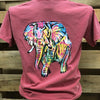 Backwoods Watercolor Elephant Comfort Colors Bright Unisex T Shirt