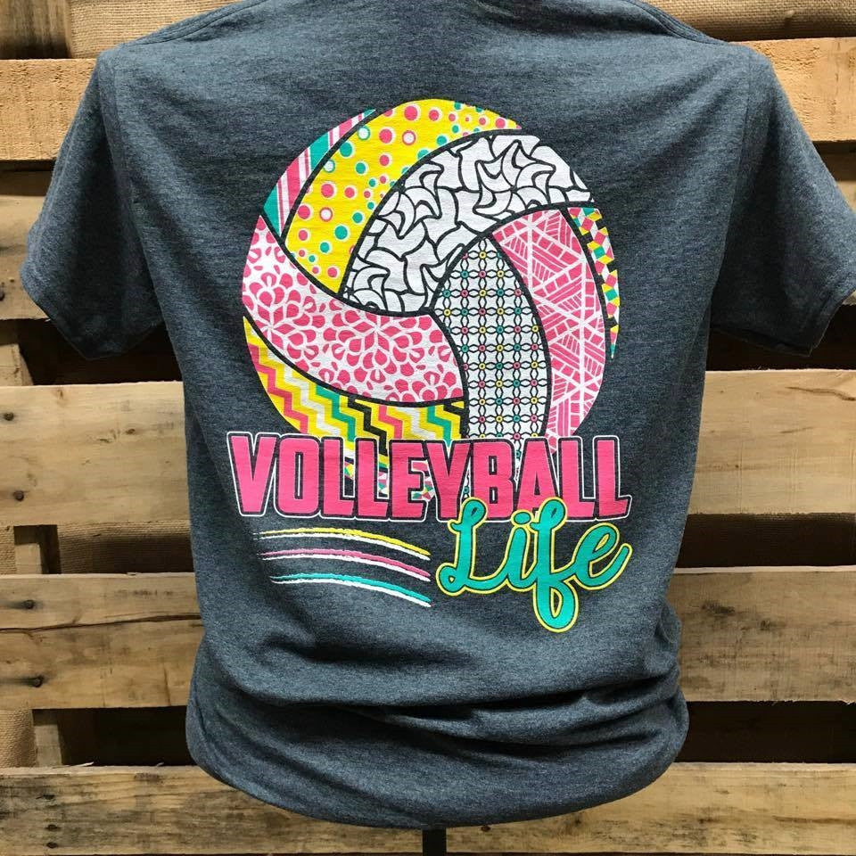 Southern Chics  Volleyball Life Sports Girlie Bright T Shirt