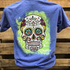 Southern Chics Apparel Sugar Skull Comfort Colors Girlie Bright T Shirt