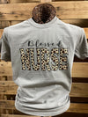 Southern Chics Leopard Blessed Nurse Comfort Colors T-Shirt