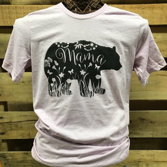 Southern Chics Apparel Mama Bear Canvas Bright T Shirt
