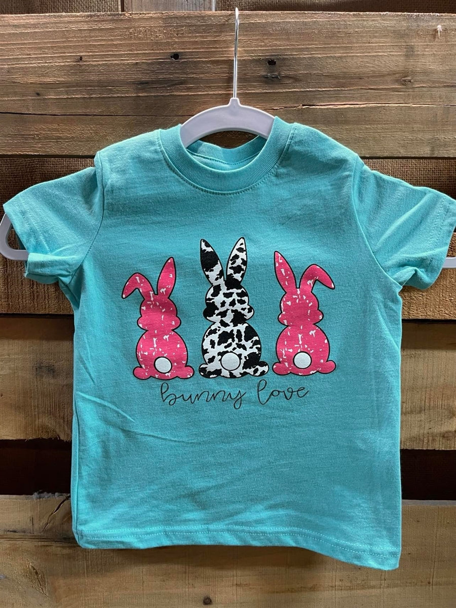 Southern Chics Bunny Love Easter Toddler Youth Bright T Shirt