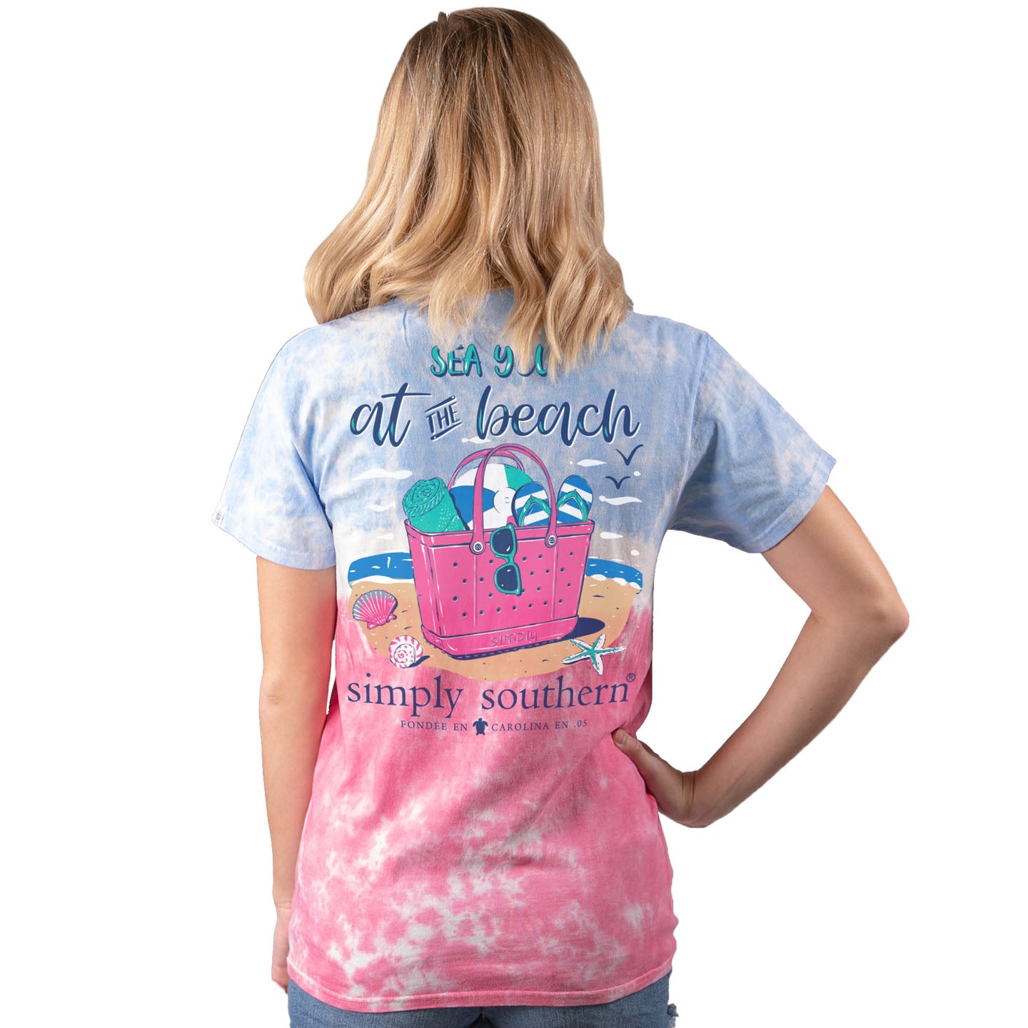 SALE Simply Southern Preppy Sea You At The Beach Tie Dye T-Shirt