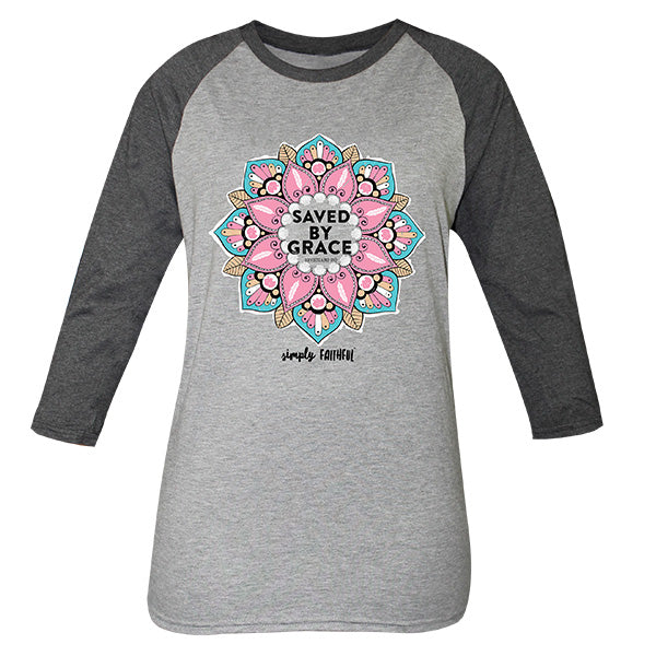 Sale Simply Faithful By Simply Southern Saved By Grace Long Sleeve T-Shirt