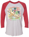 Sassy Frass Christmas On The Farm Long Sleeve Raglan T-Shirt