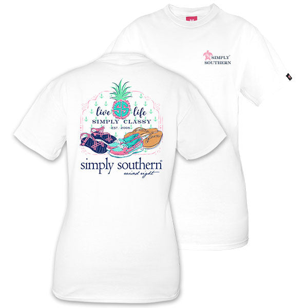 SALE Simply Southern Preppy Classy Life Shoes T-Shirt