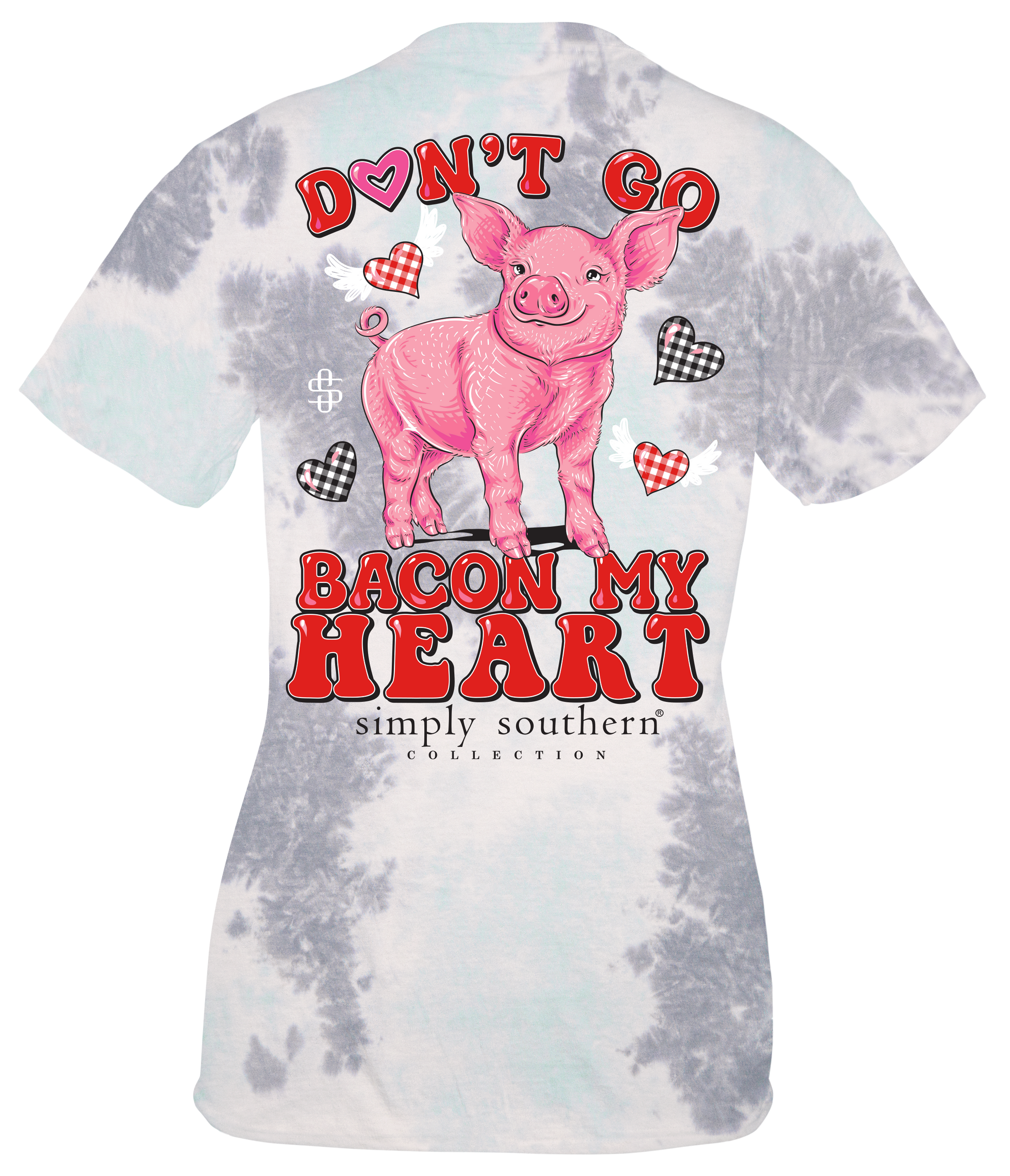 Simply Southern Bacon My Heart Pig Tie Dye T-Shirt
