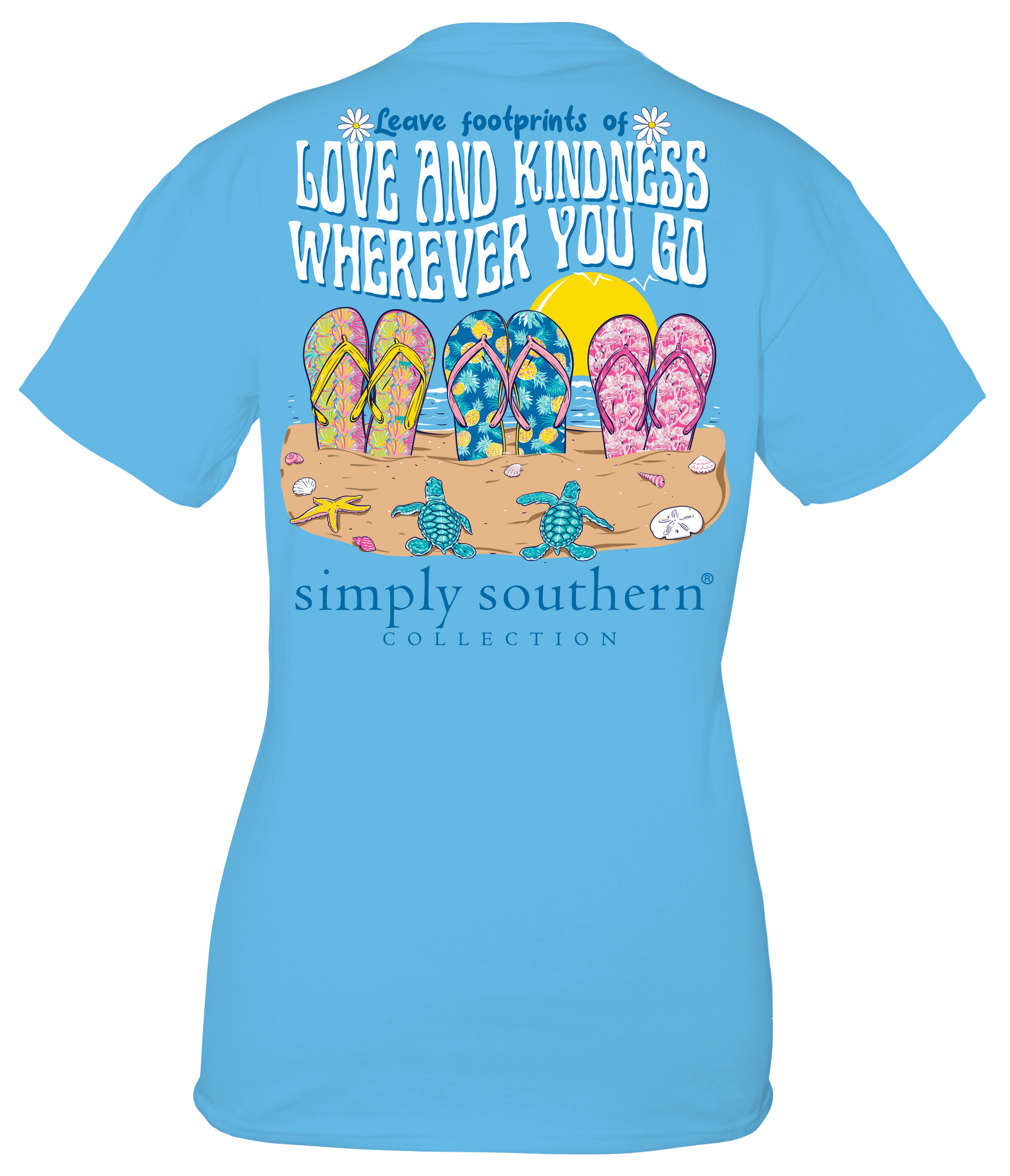 SALE Simply Southern Footprints Love &amp; Kindness Soft T-Shirt