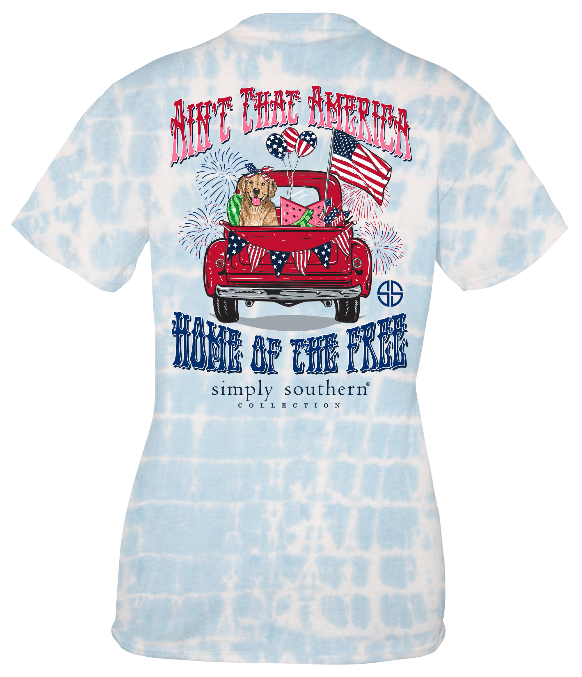 Simply Southern Home Of The Free USA Tie Dye T-Shirt