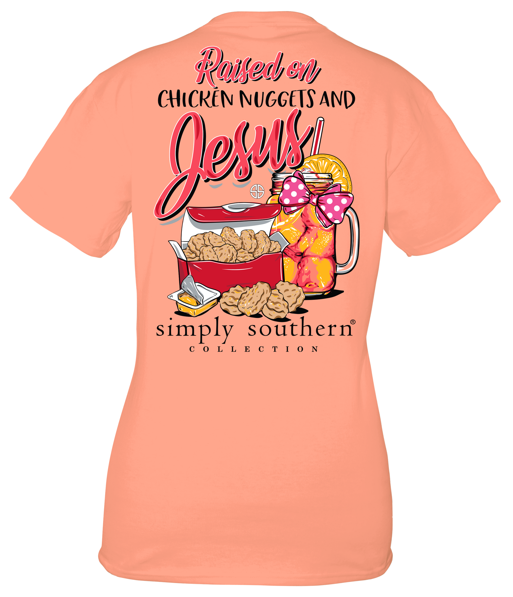 Simply Southern Preppy Raised On Nuggets &amp; Jesus T-Shirt