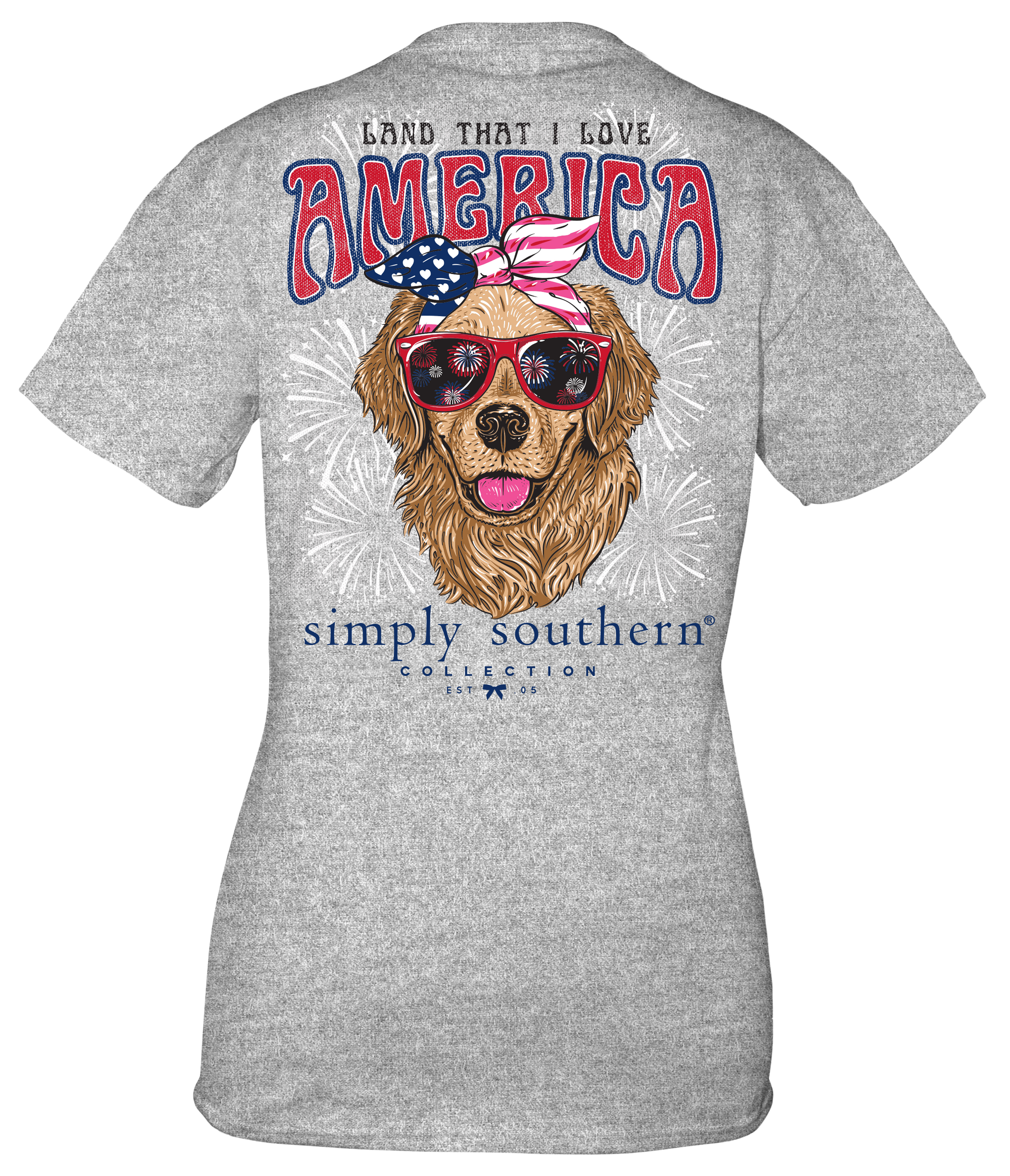 SALE Simply Southern Land That I Love America Dog Soft T-Shirt