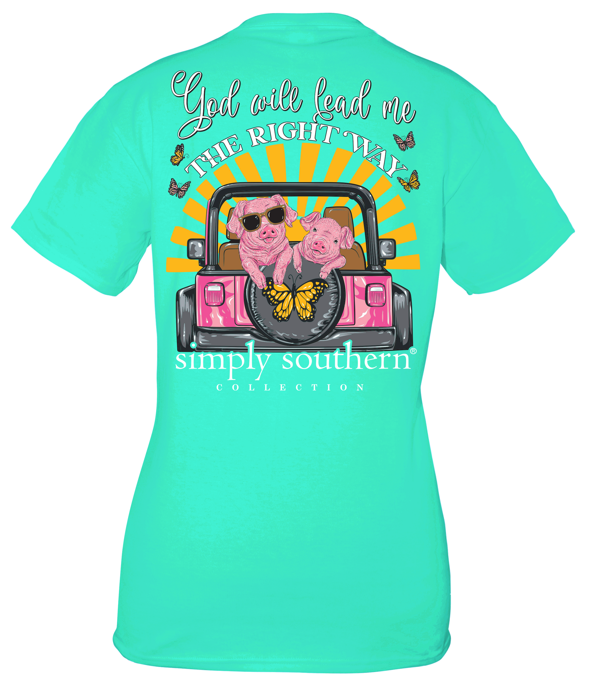 Simply Southern God Lead Me Pig T-Shirt