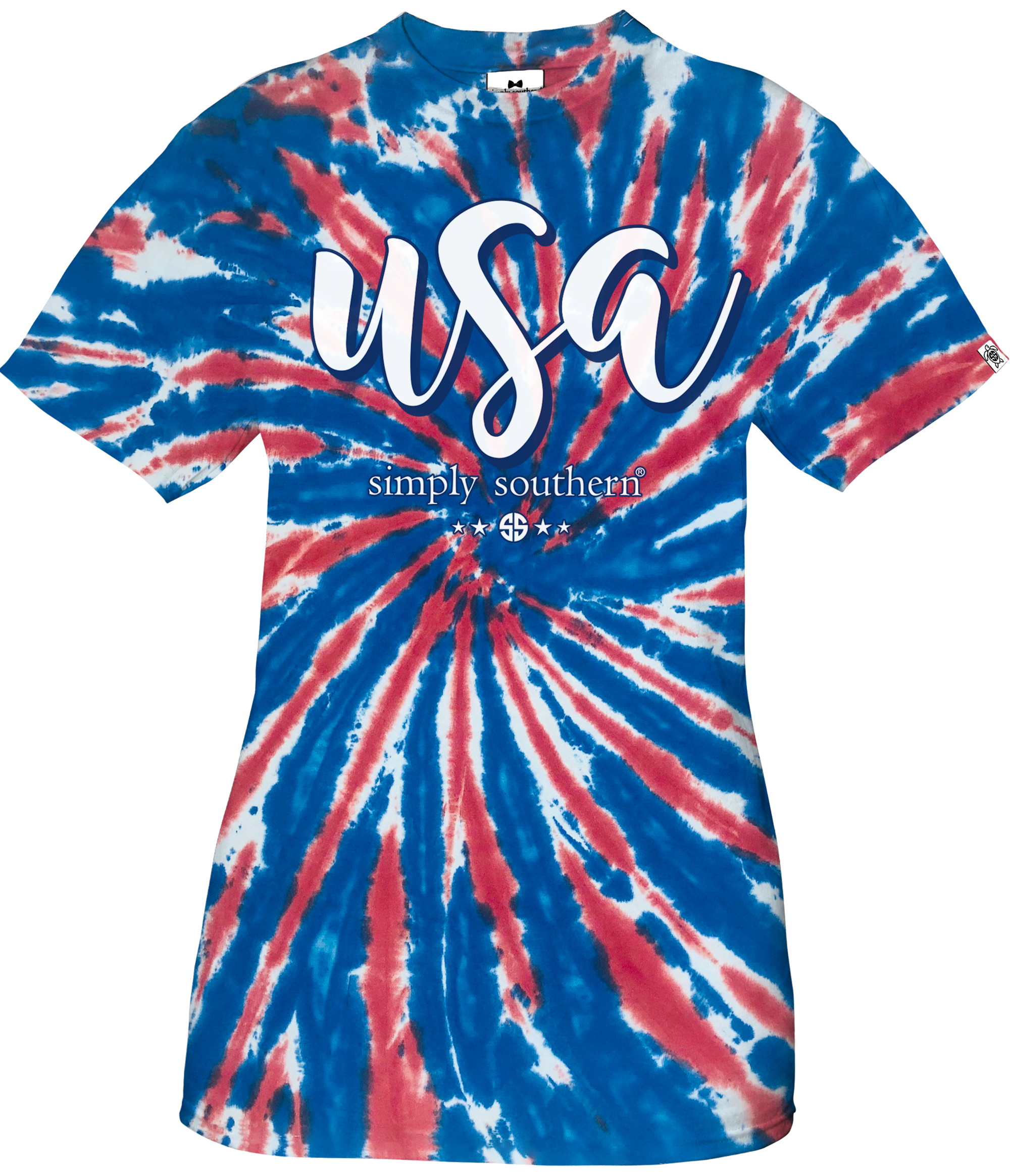 SALE Simply Southern Preppy USA Lips Tie Dye T-Shirt