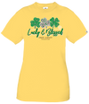 Simply Southern Lucky &amp; Blessed Shamrock Dog Irish T-Shirt