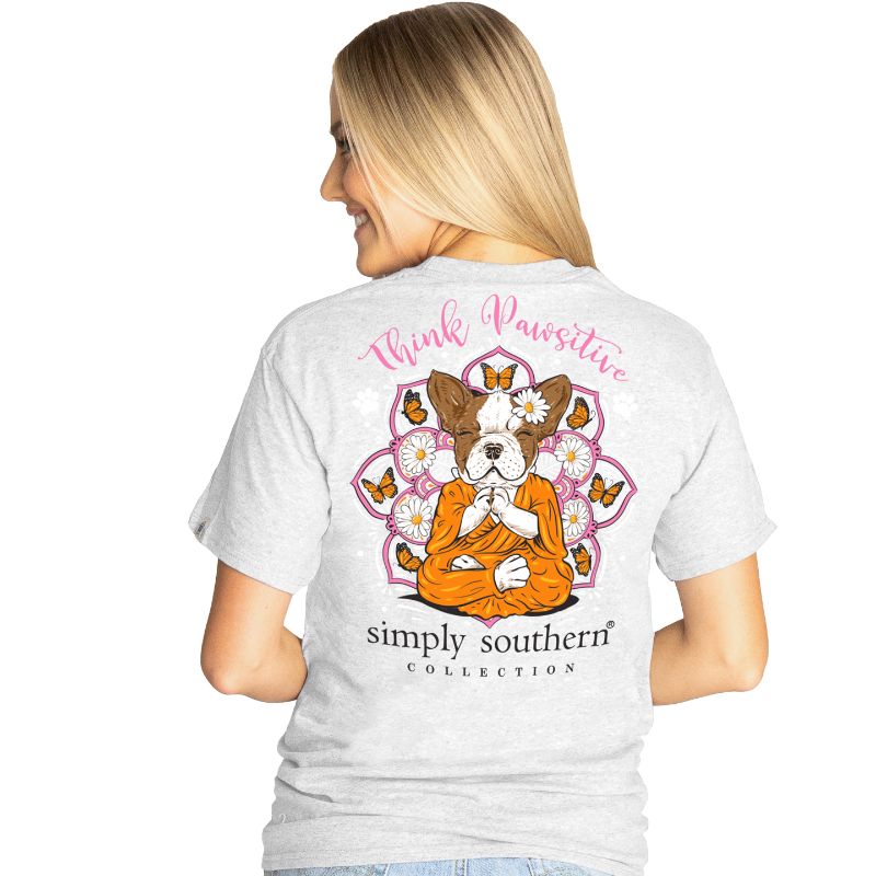 Simply Southern Preppy Think Pawsitive Dog T-Shirt