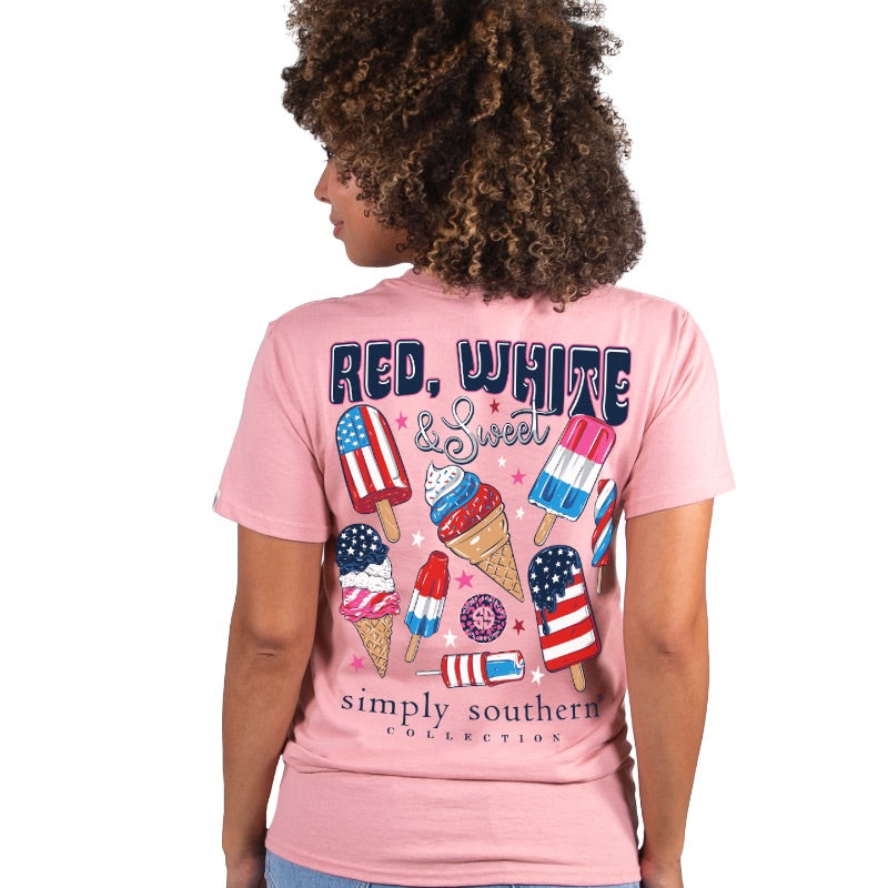 Fortrolig Skubbe Porto SALE Simply Southern Red White & Sweet USA T-Shirt - SimplyCuteTees