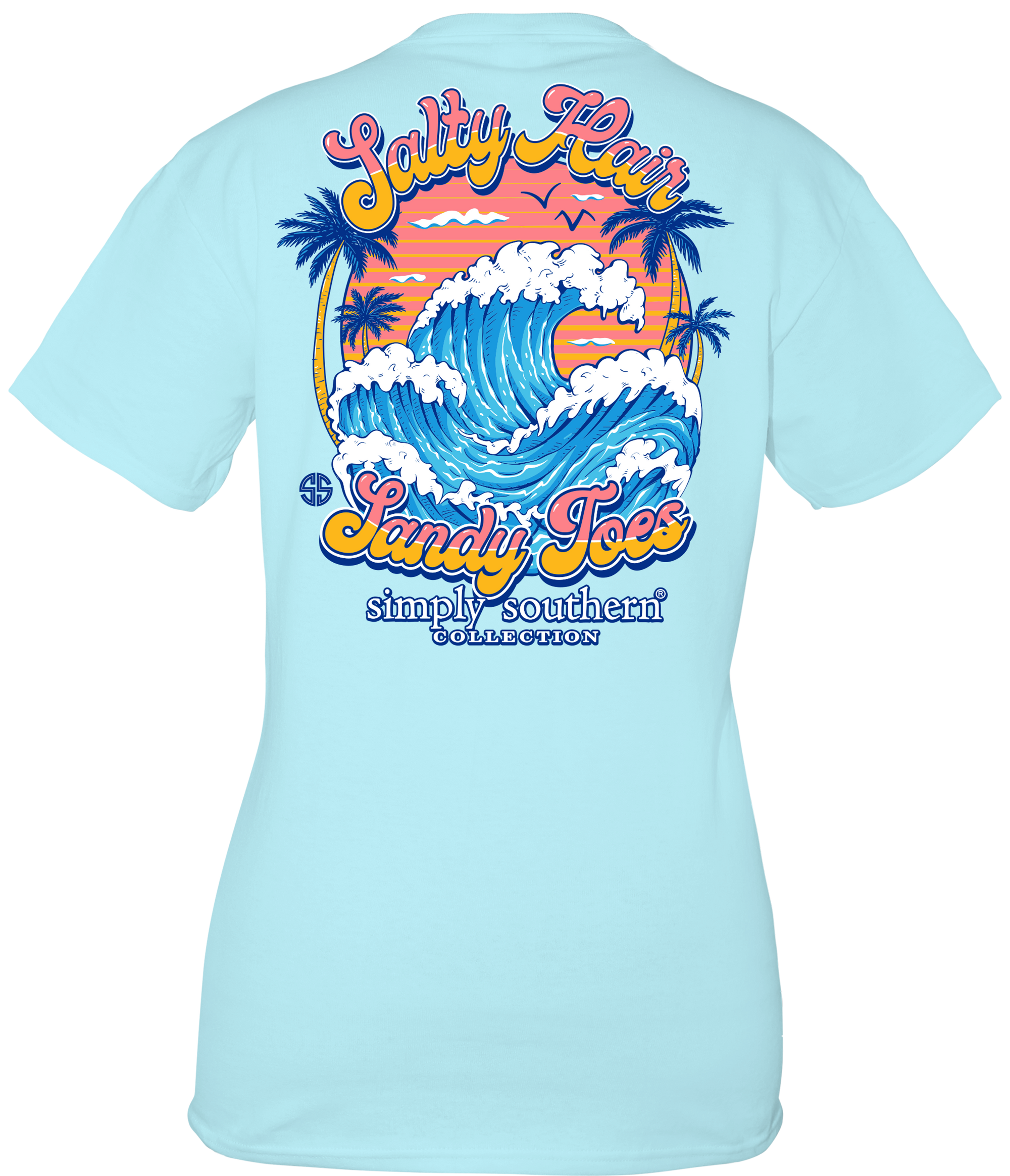 Sale Simply Southern Preppy Salty Hair Beach T-Shirt