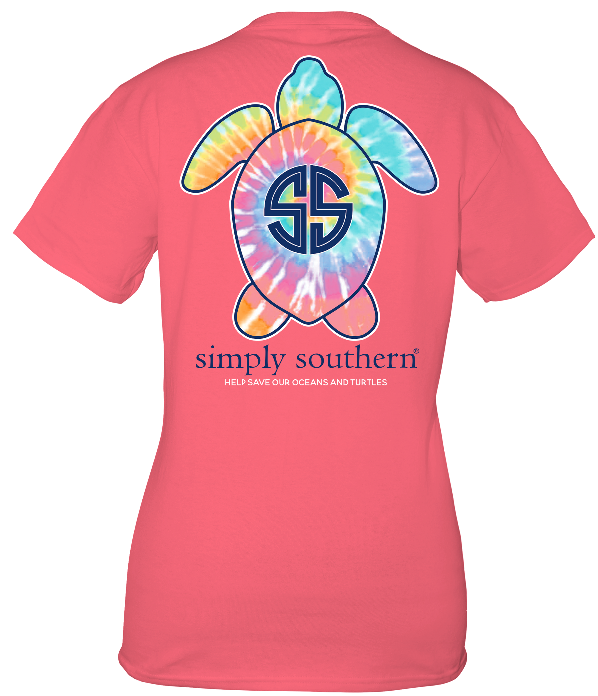 SALE Simply Southern Save The Turtles Tie-dye Logo T-Shirt
