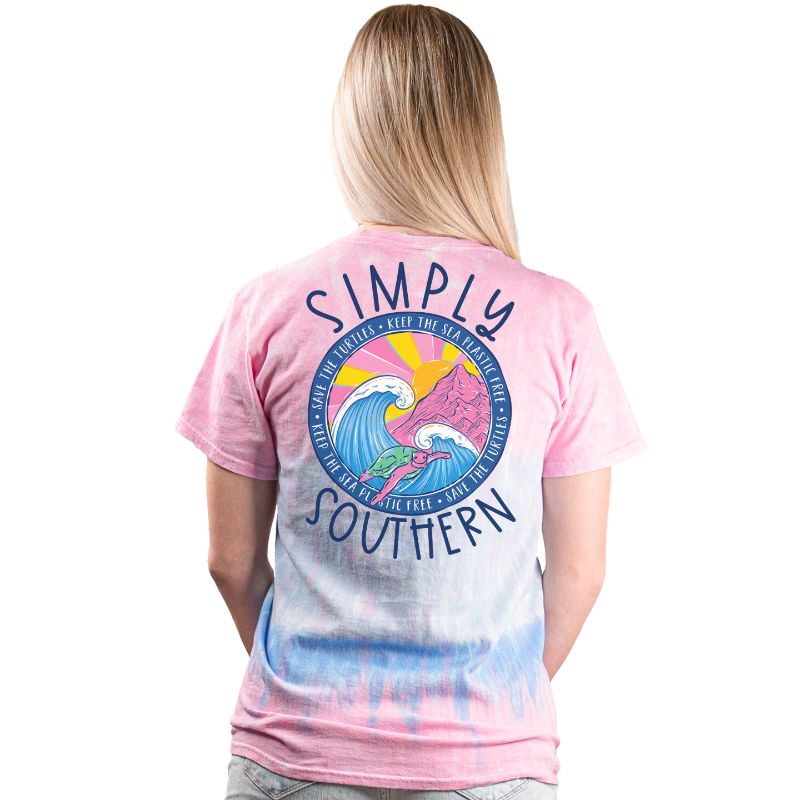 SALE Simply Southern Save The Turtles Wave Candy T-Shirt
