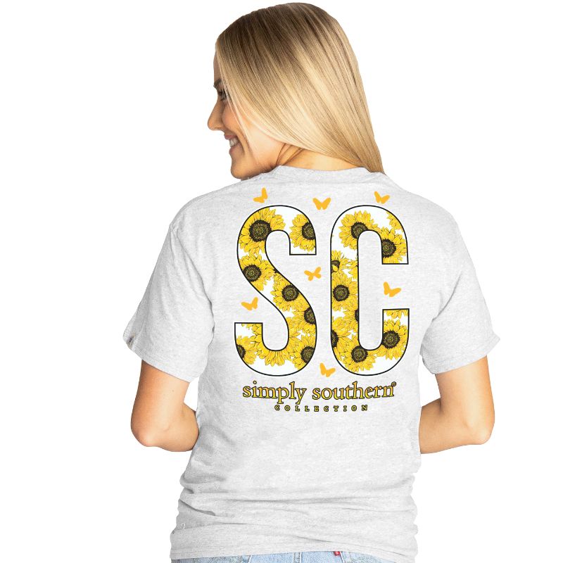 Simply Southern Preppy South Carolina Sunflower T-Shirt