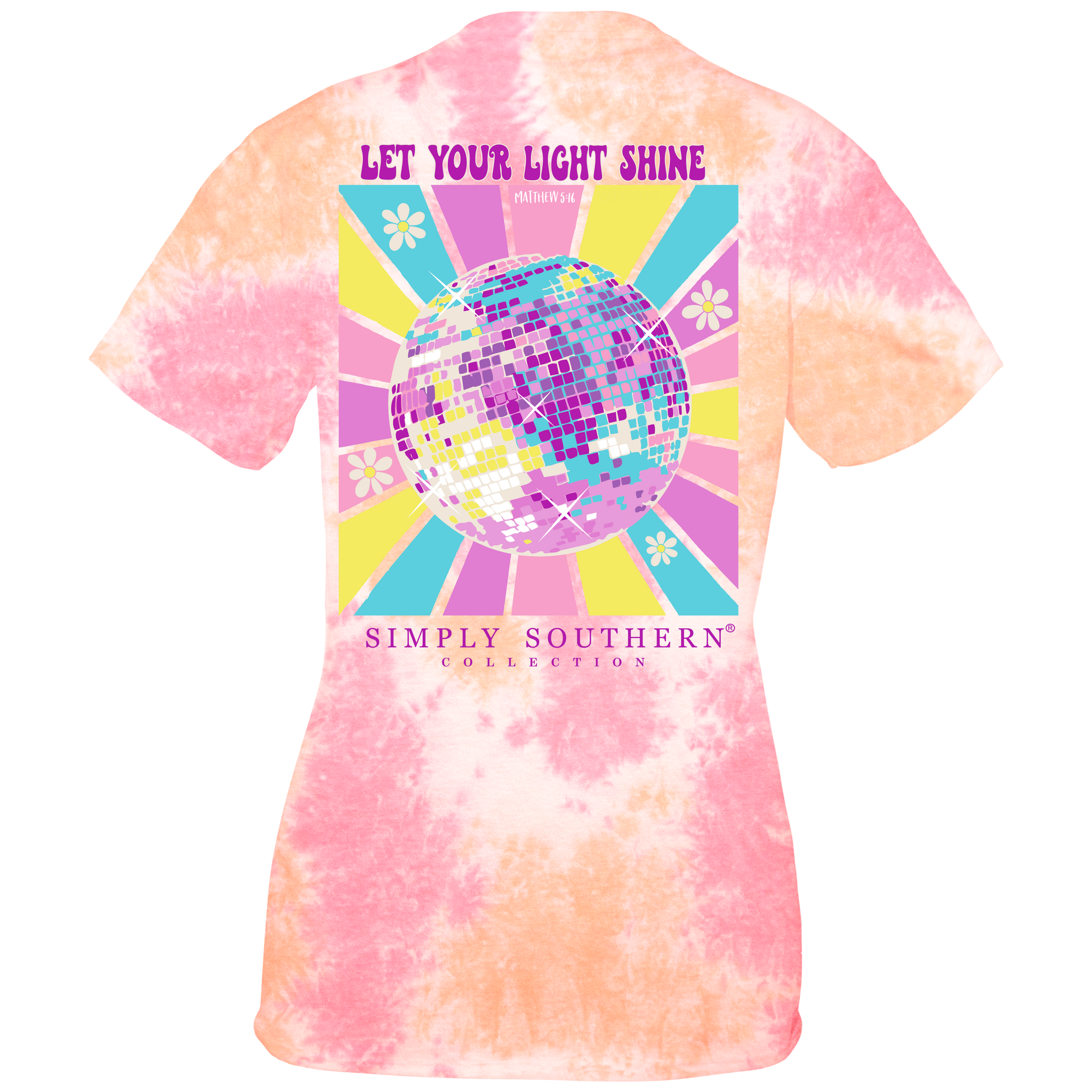 SALE Simply Southern Let Your Light Shine Tie Dye T-Shirt