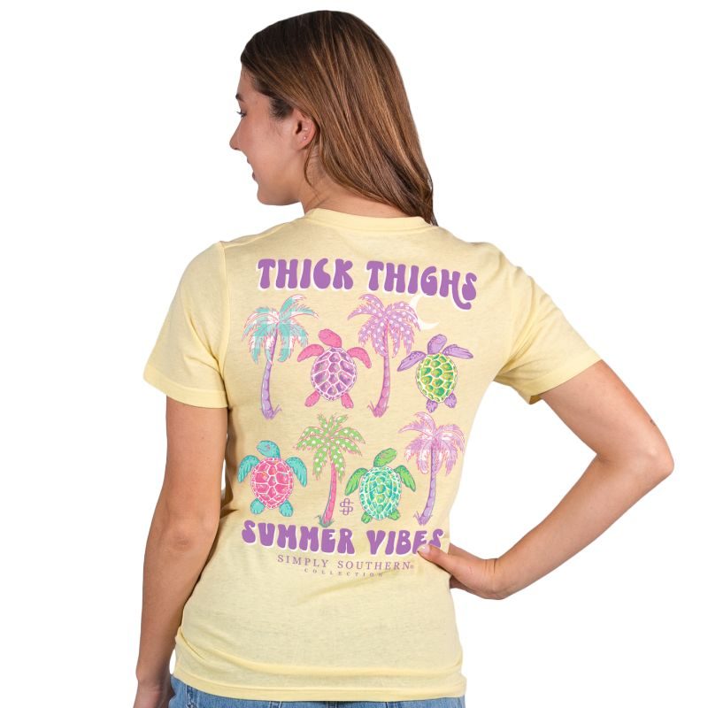 SALE Simply Southern Thick Thighs Summer Vibes Soft T-Shirt