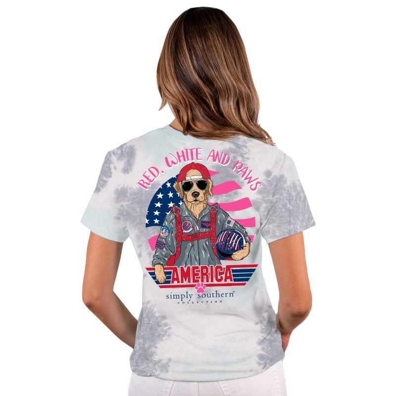 Simply Southern USA Top Dog Tie Dye T-Shirt