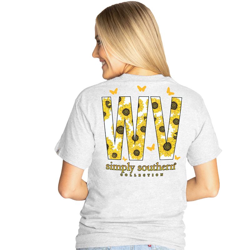 Simply Southern Preppy West Virginia Sunflower T-Shirt