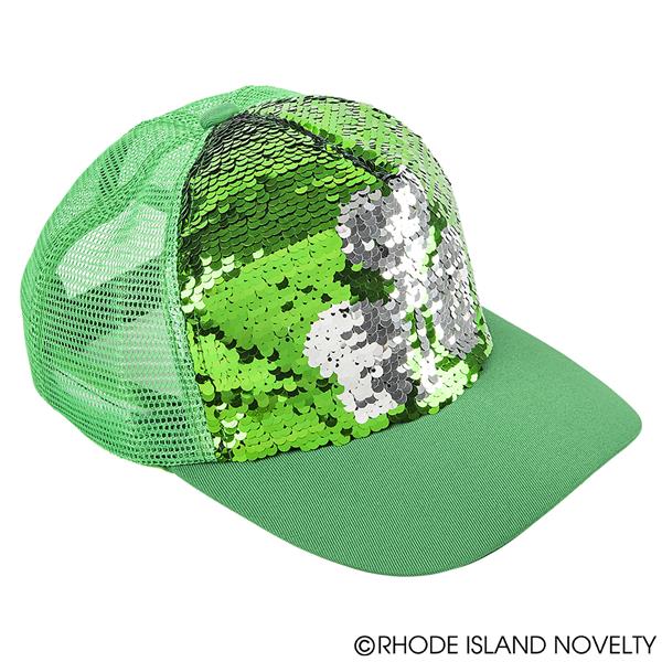 ST. PATRICK&#39;S DAY SEQUIN TRUCKER IRISH HAT
