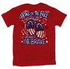 Sweet Thing Home of the Free Because of the Brave USA American Flag Flip Flops Girlie Bright T Shirt - SimplyCuteTees