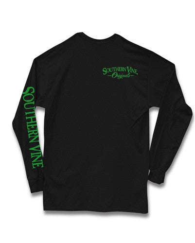 Southern Vine Mardi Gras All About the Beads Long Sleeve Girlie Bright T-Shirt - SimplyCuteTees