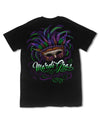 Southern Vine Mardi Gras All About the Beads Girlie Bright T-Shirt - SimplyCuteTees