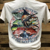 Backwoods South Waters Way Down Yonder Fish Pocket Comfort Colors Bright Unisex T Shirt