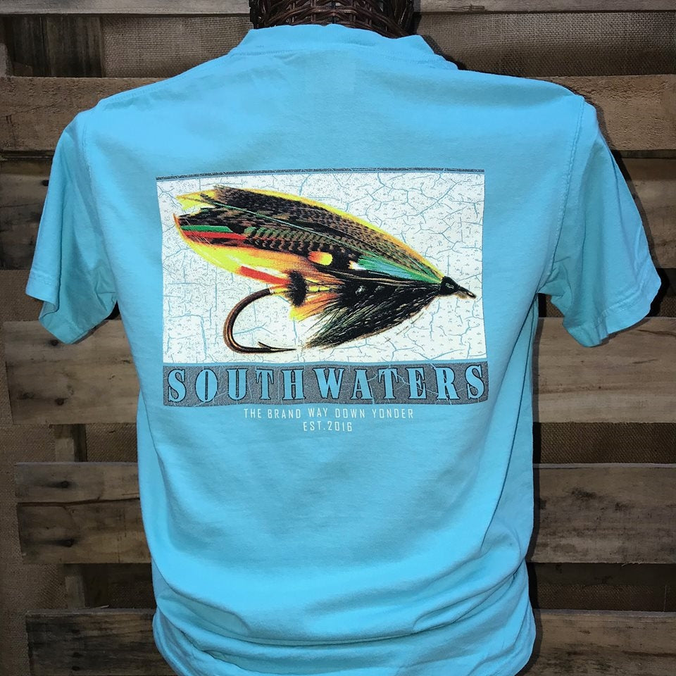 Backwoods South Waters Fishing Lure Bright Comfort Colors unisex T Shirt Large