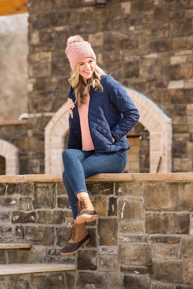 SALE Simply Southern Azure Warm Full Zip Puff Jacket