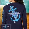 Southern Attitude Preppy Refuse To Sink Anchor Long Sleeve T-Shirt