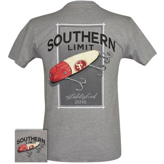 Southern Limits Fishing Bait Lure unisex T-Shirt XXL / Grey