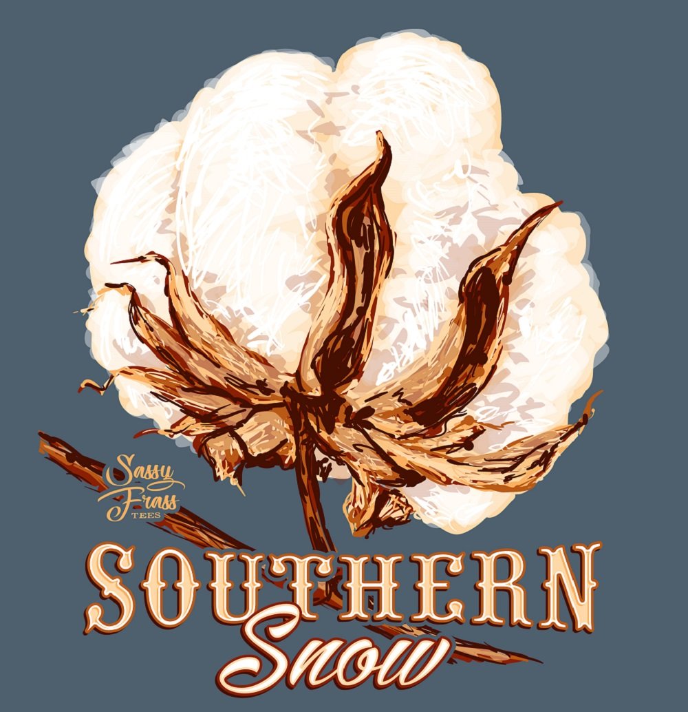 SALE Sassy Frass Southern Snow Cotton Comfort Colors Long Sleeves Bright Girlie T Shirt