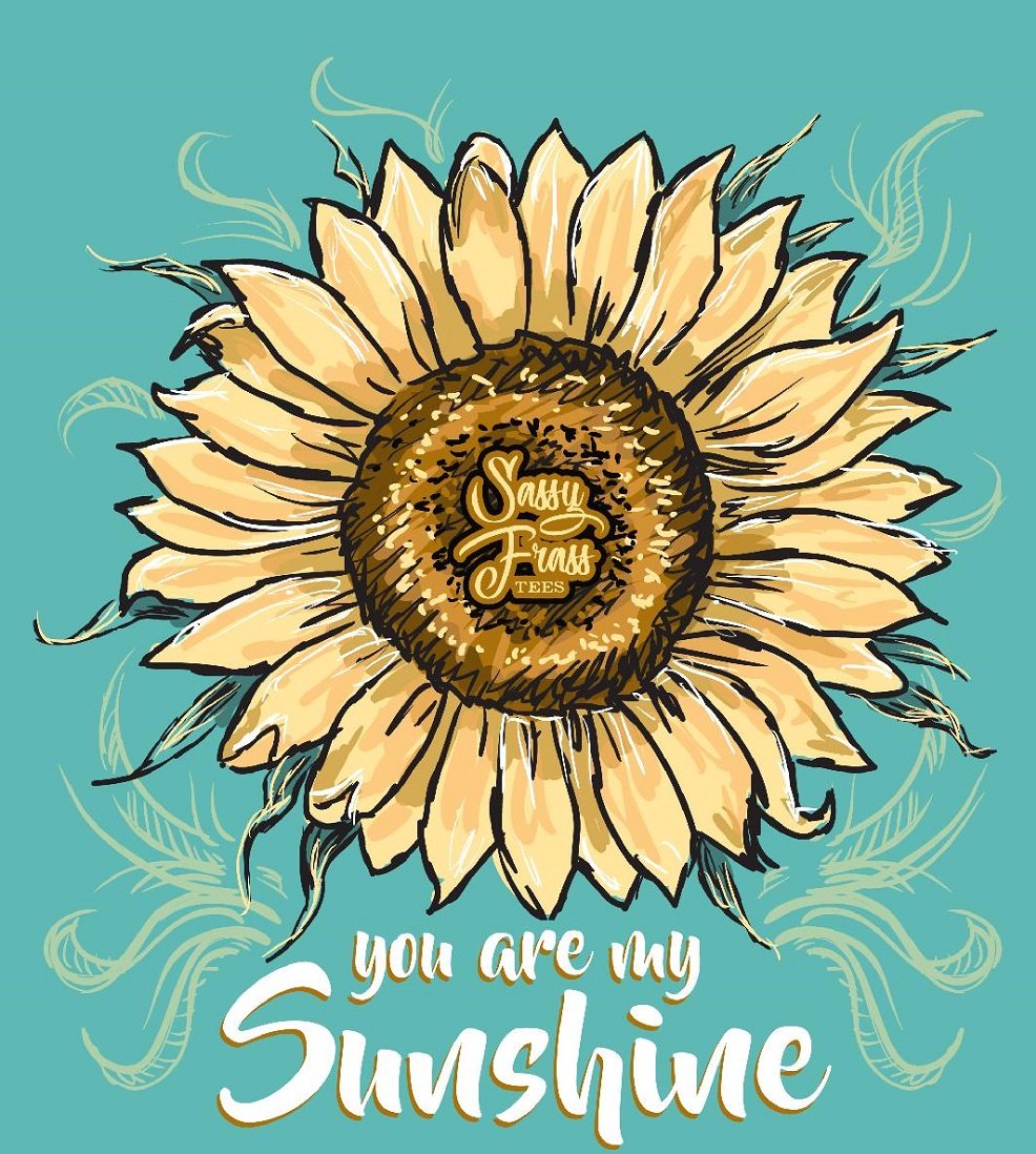 SALE Sassy Frass You are My Sunshine Sunflower Comfort Colors Long Sleeves Bright Girlie T Shirt