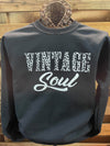 Southern Chics Apparel Leopard Vintage Soul Long Sleeve Crew Sweatshirt