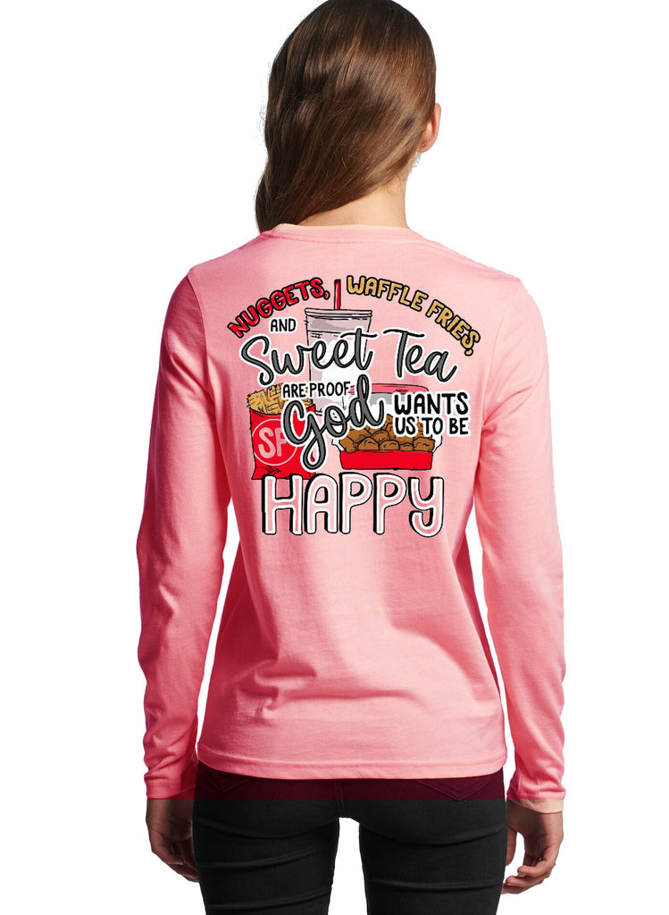 SALE Sassy Frass Sweet Tea Nuggets Waffle Fries Long Sleeve T-Shirt