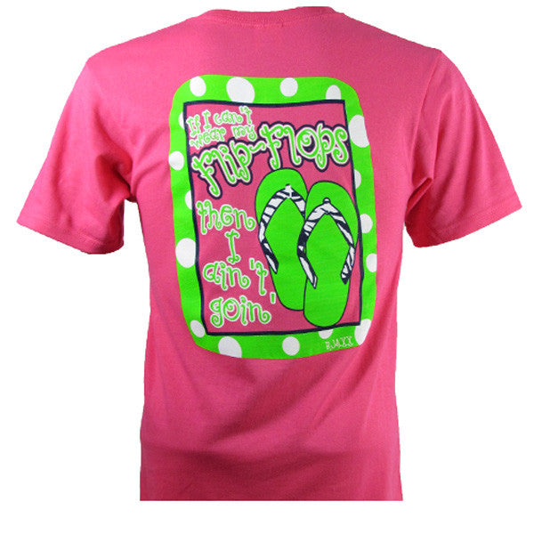 Bjaxx Funny If I Can't Wear my Flip Flops I Aint Going Polka Dot Pink Girlie Bright T Shirt - SimplyCuteTees