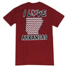 Bjaxx I Love Arkansas Chevron State Southern Girlie Bright T Shirt - SimplyCuteTees