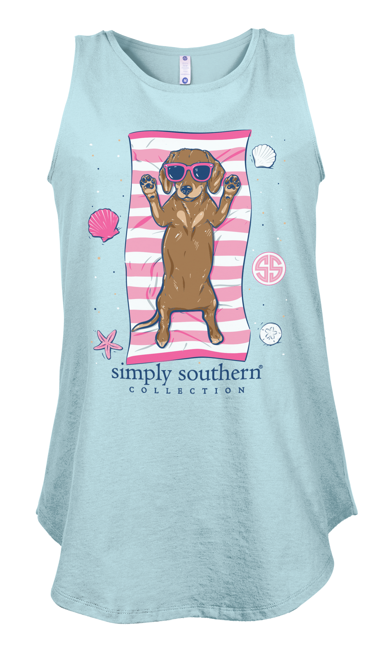Simply Southern Preppy Dash Beach Dog Tank Top