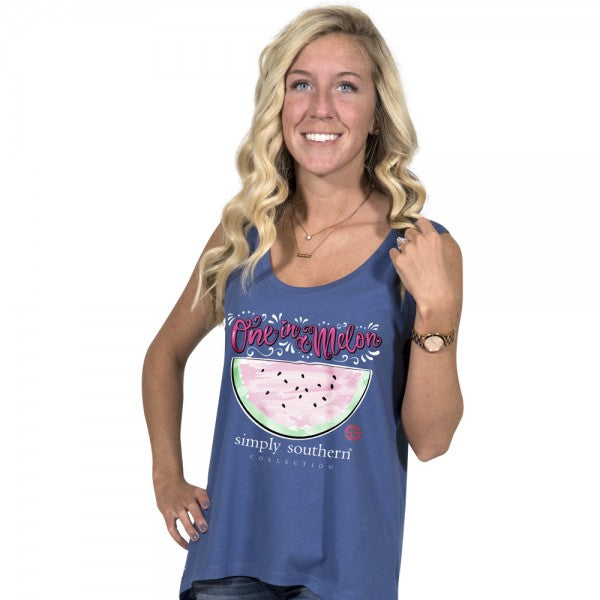 SALE Simply Southern Preppy One In A Watermelon Tank Top