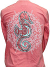 Southern Attitude Tortuga Moon Seahorse Comfort Colors Long Sleeve T-Shirt