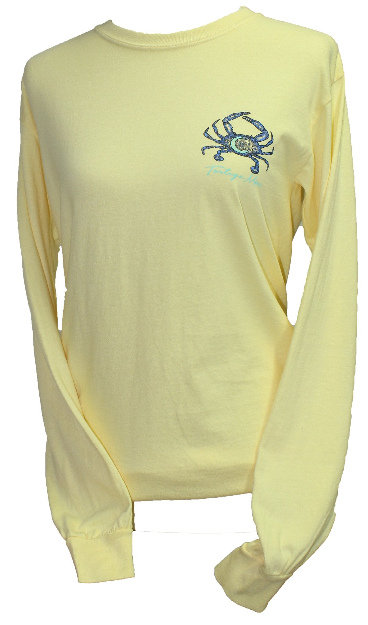 Southern Attitude Tortuga Moon Crab Comfort Colors Long Sleeve T-Shirt