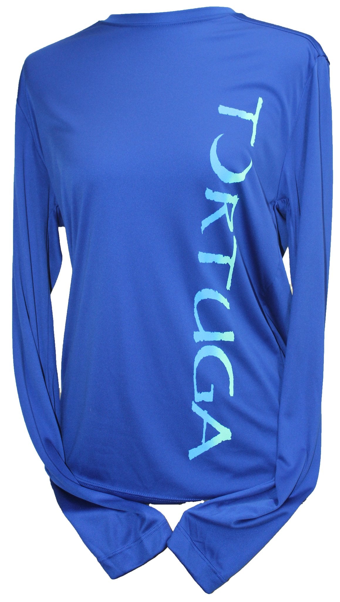 Southern Attitude Tortuga Moon Skull Bones Unisex Sport Tech Blue T-Shirt